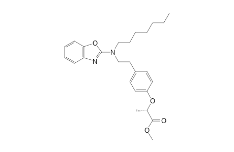 S-Methyl 2-{4-[2-(N-heptyl-N-(benzoxazol-2-yl)amino-ethyl)]phenoxy}propanoate