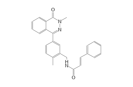 (2E)-N-[2-methyl-5-(3-methyl-4-oxo-3,4-dihydro-1-phthalazinyl)benzyl]-3-phenyl-2-propenamide