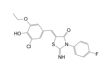 (5Z)-2-azanylidene-5-[(3-chloranyl-5-ethoxy-4-oxidanyl-phenyl)methylidene]-3-(4-fluorophenyl)-1,3-thiazolidin-4-one