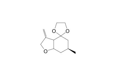 (+-)-(3aRS,6SR,7aSR)-6-Methyl-3-methylenehexahydrospiro[benzofuran-4(2H)-,2'-[1,3]-dioxolane]