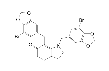 1,7-Bis(3-bromo-4,5-methylenedioxybenzyl)-1,2,3,3a,4,5-hexahydro-6H-indol-6-one
