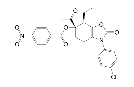 (6R*,7R*)-6-ACETYL-3-(4-CHLOROPHENYL)-7-ETHYL-2-OXO-2,3,4,5,6,7-HEXAHYDROBENZOXAZOL-6-YL-4-NITROBENZOATE