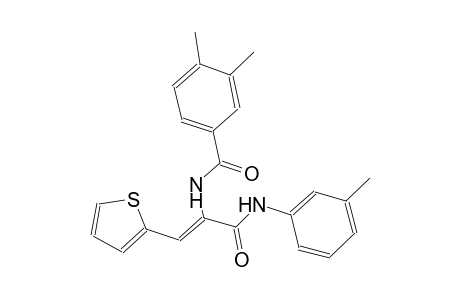 3,4-dimethyl-N-[(Z)-2-(2-thienyl)-1-(3-toluidinocarbonyl)ethenyl]benzamide