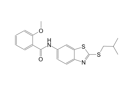 N-[2-(isobutylsulfanyl)-1,3-benzothiazol-6-yl]-2-methoxybenzamide