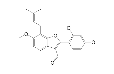 ERYPOEGIN-F;3-FORMYL-2-[2'-HYDROXY-4'-METHOXY-3'-(3-METHYL-2-BUTENYL)-PHENYL]-6-HYDROXYBENZOFURAN