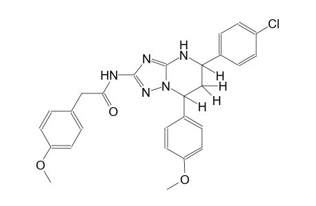 N-[5-(4-chlorophenyl)-7-(4-methoxyphenyl)-4,5,6,7-tetrahydro[1,2,4]triazolo[1,5-a]pyrimidin-2-yl]-2-(4-methoxyphenyl)acetamide