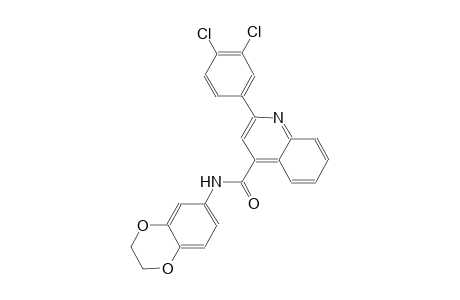 2-(3,4-dichlorophenyl)-N-(2,3-dihydro-1,4-benzodioxin-6-yl)-4-quinolinecarboxamide