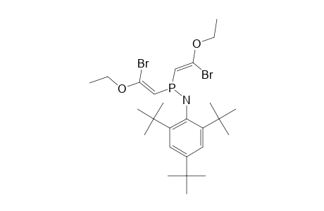 Z,Z-(2-BROMO-2-ETHOXYCARBONYL)-(1-BROMO-1-ETHOXYETHEN-2-YL)-PHOSPHONOUS_ACID_2,4,6-TRI-TERT.-BUTYLANILIDE