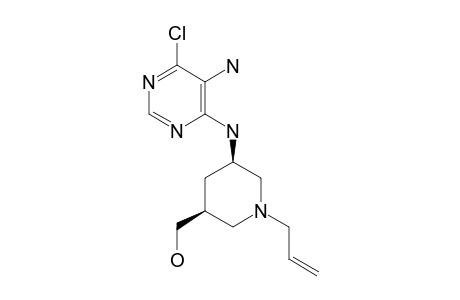 (+/-)-5-AMINO-6-CHLORO-4-{[3'-BETA,5'-BETA)-5'-(HYDROXYMETHYL)-1'-(2-PROPENYL)-PIPERIDIN-3'-YL]-AMINO}-PYRIMIDINE