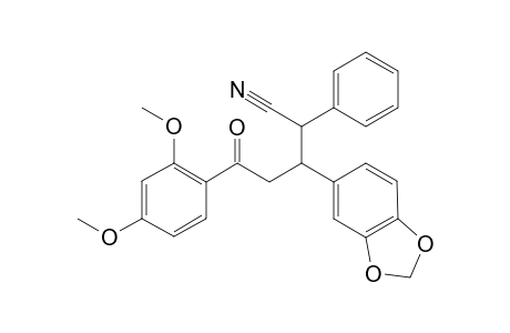 2-Phenyl-3-(3,4-methylenedioxyphenyl)-5-(2,4-dimethoxyphenyl)-5-oxopentanocarbonitrile