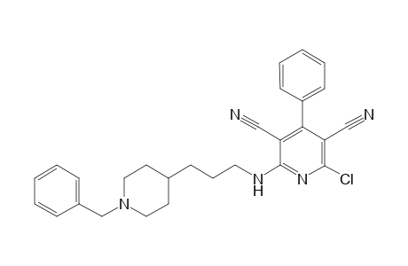 2-((3-(1-Benzylpiperidin-4-yl)propyl)amino)-6-chloro-4- phenylpyridine-3,5-dicarbonitrile