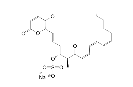 SULTRIECIN;5,6-DIHYDRO-5-HYDROXY-6-(6-HYDROXY-5-METHYL-4-HYDROXYSULFONYLOXYHEPTADEC-1,7,9,11-TETRAENYL)-2H-PYRAN-2-ONE-MONOSODIUM-SALT