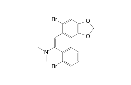 (E)-2-(6-bromo-1,3-benzodioxol-5-yl)-1-(2-bromophenyl)-N,N-dimethylethenamine
