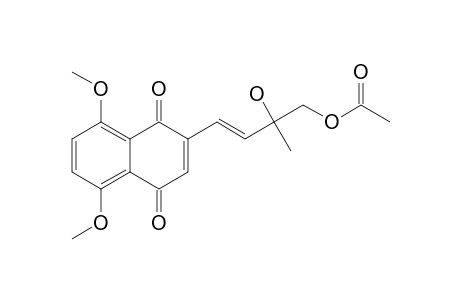 (3E)-4-(5,8-DIMETHOXY-1,4-DIOXO-1,4-DIHYDRONAPHTHALEN-2-YL)-2-HYDROXY-2-METHYLBUT-3-EN-1-YL-ACETATE