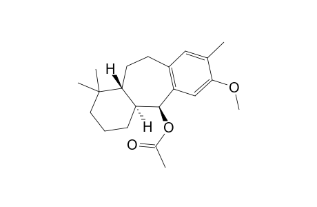 11a(R*),4(S*),4a(S*)-5-Acetoxy-7-methoxy-1,1,8-trimethyl-1,2,3,4,4a,10,11,11a-octahydro-5H-dibenzo[a,d]cycloheptene