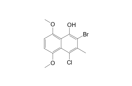 2-Bromo-4-chloro-5,8-dimethoxy-3-methyl-1-naphthol