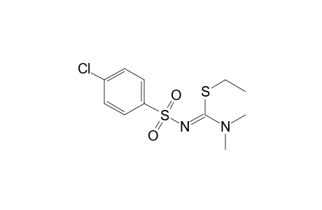 Carbamimidothioic acid, N'-[(4-chlorophenyl)sulfonyl]-N,N-dimethyl-, ethyl ester