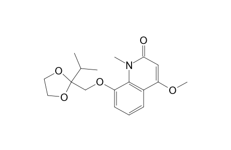 2(1H)-Quinolinone, 4-methoxy-1-methyl-8-[[2-(1-methylethyl)-1,3-dioxolan-2-yl]methoxy]-