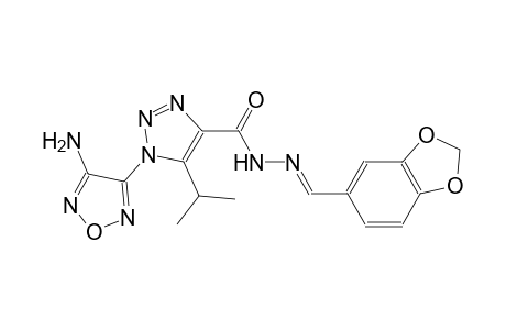 1-(4-amino-1,2,5-oxadiazol-3-yl)-N'-[(E)-1,3-benzodioxol-5-ylmethylidene]-5-isopropyl-1H-1,2,3-triazole-4-carbohydrazide