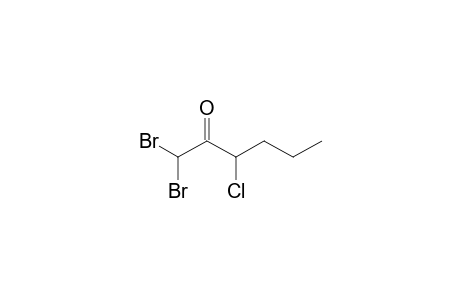 1,1-Dibromo-3-chlorohexan-2-one