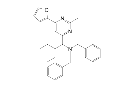 N,N-Dibenzyl-2-ethyl-1-[6-(2-furyl)-2-methyl-4-pyrimidinyl]-1-butanamine