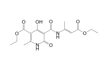 Ethyl 5-[[(E)-4-ethoxy-4-oxobut-2-en-2-yl]carbamoyl]-6-hydroxy-2-methyl-4-oxo-1H-pyridine-3-carboxylate