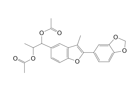 1-[2-(1,3-Benzodioxol-5-yl)-3-methyl-1-benzofuran-5-yl]propane-1,2-diol, 2ac derivative