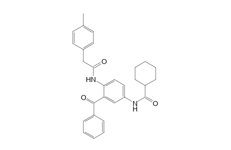 N-[3-benzoyl-4-[[2-(4-methylphenyl)-1-oxoethyl]amino]phenyl]cyclohexanecarboxamide