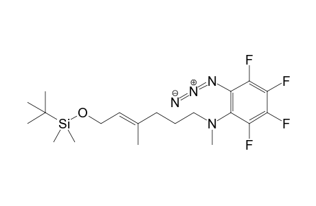 N-[6-(t-Butyldimethylsilyl)oxy]-4-methyl-4-hexenyl-N-methylazido-tetrafluoroaniline