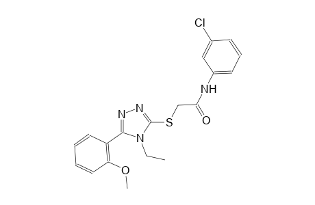 N-(3-chlorophenyl)-2-{[4-ethyl-5-(2-methoxyphenyl)-4H-1,2,4-triazol-3-yl]sulfanyl}acetamide
