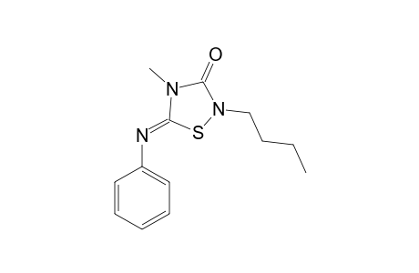 2-BUTYL-4-METHYL-5-PHENYLIMINO-1,2,4-THIADIAZOLIDINE-3-ONE