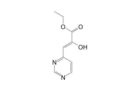 4-Pyrimidineacrylic acid, alpha-hydroxy-, ethyl ester