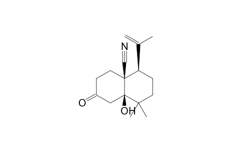 (4aR,5R,8aR)-4a-Cyano-8a-hydroxy-5-isopropenyl-8,8-dimethyl-3,4,4a,5,6,7,8,8a-octahydronaphthalen-2(1H)-one