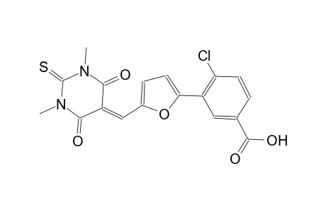 4-chloro-3-{5-[(1,3-dimethyl-4,6-dioxo-2-thioxotetrahydro-5(2H)-pyrimidinylidene)methyl]-2-furyl}benzoic acid