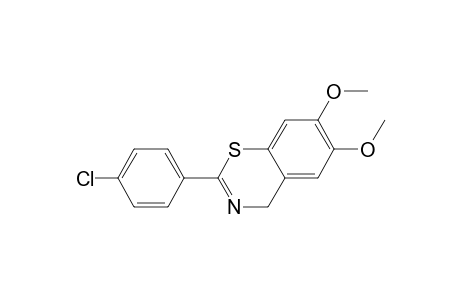 4H-1,3-Benzothiazine, 2-(4-chlorophenyl)-6,7-dimethoxy-