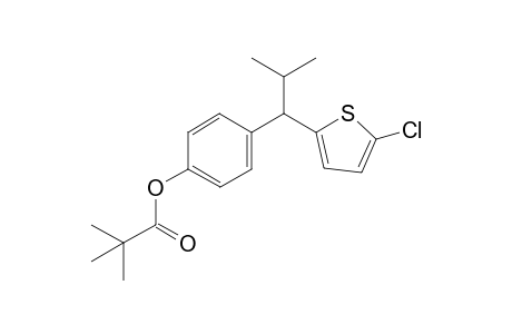 4-(1-(5-chlorothiophen-2-yl)-2-methylpropyl)phenyl pivalate