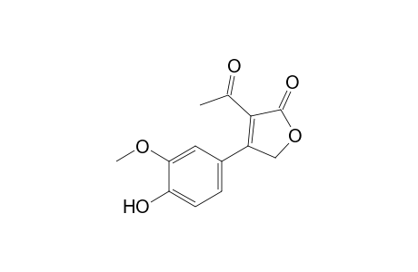 3-acetyl-4-(4-hydroxy-3-methoxyphenyl)-2(5H)-furanone