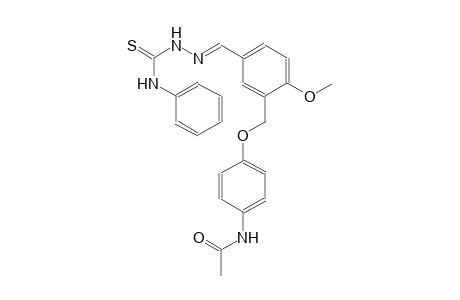 N-{4-[(5-{(E)-[(anilinocarbothioyl)hydrazono]methyl}-2-methoxybenzyl)oxy]phenyl}acetamide