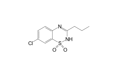 2H-1,2,4-Benzothiadiazine, 7-chloro-3-propyl-, 1,1-dioxide
