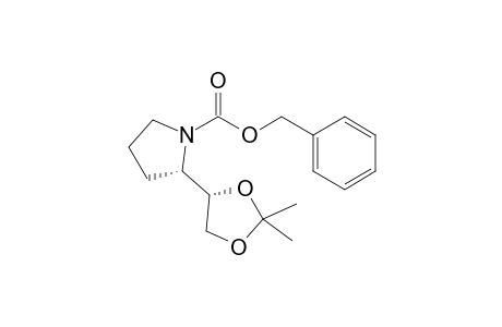 (2S)-2-[(4S)-2,2-dimethyl-1,3-dioxolan-4-yl]-1-pyrrolidinecarboxylic acid (phenylmethyl) ester