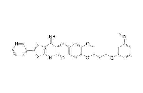 (6Z)-5-imino-6-{3-methoxy-4-[3-(3-methoxyphenoxy)propoxy]benzylidene}-2-(3-pyridinyl)-5,6-dihydro-7H-[1,3,4]thiadiazolo[3,2-a]pyrimidin-7-one