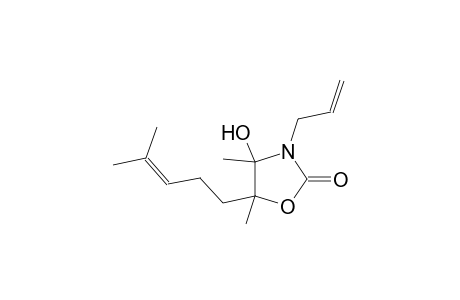 3-allyl-4-hydroxy-4,5-dimethyl-5-(4-methyl-3-pentenyl)-1,3-oxazolidin-2-one