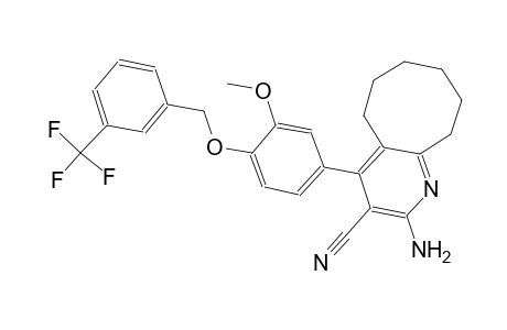 2-amino-4-(3-methoxy-4-{[3-(trifluoromethyl)benzyl]oxy}phenyl)-5,6,7,8,9,10-hexahydrocycloocta[b]pyridine-3-carbonitrile