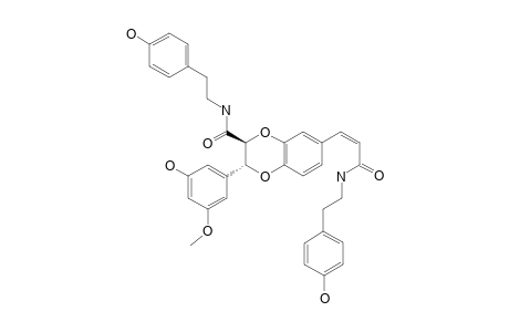(2,3-TRANS)-3-(3-HYDROXY-5-METHOXYPHENYL)-N-(4-HYDROXYPHENYLETHYL)-7-{(Z)-[(4-HYDROXYPHENYLETHYL)-AMINO]-3-OXOPROP-1-EN-1-YL}-2,3
