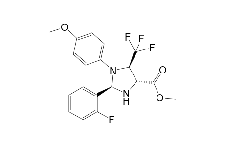 Methyl 2-(2-fluorophenyl)-1-(4-methoxyphenyl)-5-(trifluoromethyl)imidazolidine-4-carboxylate