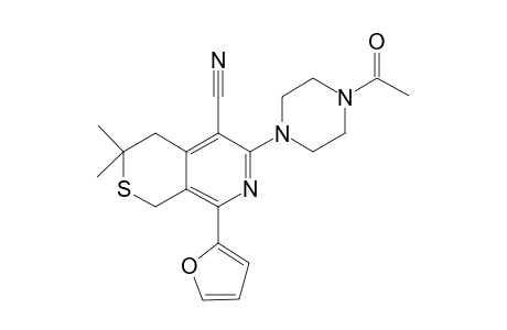 6-(4-Acetyl-piperazin-1-yl)-8-furan-2-yl-3,3-dimethyl-3,4-dihydro-1H-thiopyrano[3,4-c]pyridine-5-carbonitrile