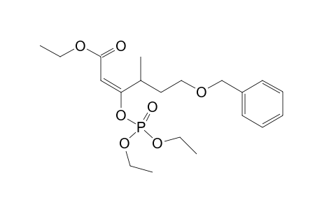 (E)-3-diethoxyphosphoryloxy-4-methyl-6-phenylmethoxy-2-hexenoic acid ethyl ester