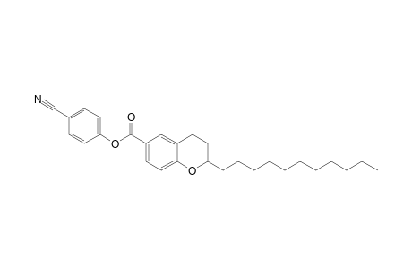 (4-cyanophenyl) 2-undecyl-3,4-dihydro-2H-chromene-6-carboxylate