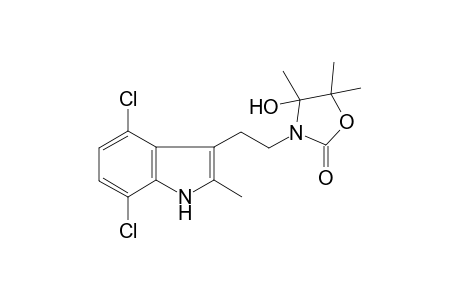 2(3H)-Oxazolone, 3-[2-(4,7-dichloro-2-methyl-1H-indol-3-yl)ethyl]dihydro-4-hydroxy-4,5,5-trimethyl-