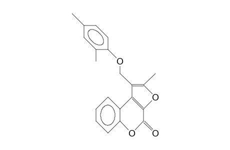 2-Methyl-1-(2,4-dimethyl-phenoxymethyl)-furo(2,3-C)(1)benzopyran-4-one